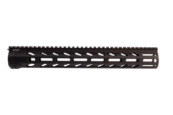 M-LOK free floating 14" PRO Arwen handguard from Leapers UTG has 15 M-LOK slots across 3 slot tracks for mounting accessories